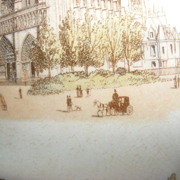 Notre Dame Church Paris France French Albert Blanchet Decor Plate - Picture 8 of 15